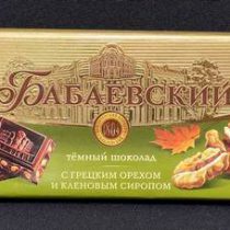 Шоколад БАБАЕВСКИЙ темный грецкий орех/клен сироп100г,шт