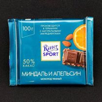 Шоколад RITTER миндаль/апельсин 100г, шт