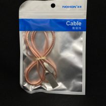 Кабель NOHON USB для iPhone металлический, розовый 1 м, цена за шт.