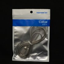 Кабель NOHON USB для iPhone металлический, серый 1 м, цена за шт.