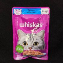Корм влажный Whiskas для взрослых кошек, рагу с треской 75 гр, шт