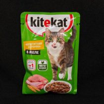 Корм влажный Kitekat для кошек аппетитная курочка в желе 85 гр, шт