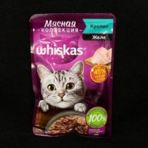 Корм влажный Whiskas для взрослых кошек, мясная коллекция с кроликом 75 гр, шт