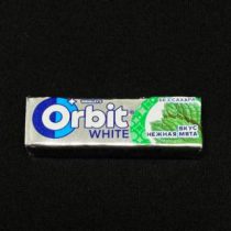 Жевательная резинка Orbit White Нежная мята, без сахара 13,6 гр, шт.