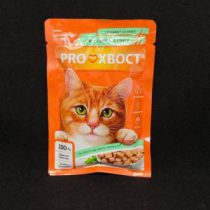 Корм ProХвост для взрослых кошек, (Кусочки с кроликом в соусе), 85 гр, шт