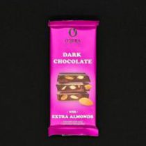 Шоколад OZera горький с миндалем Dark & Extra Almond 90 гр, шт