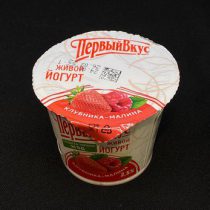 Йогурт Первый Вкус 2,5% клубника-малина стакан БЗМЖ 125 гр. (М)