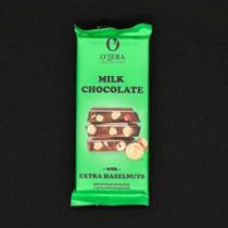 Шоколад OZera Extra Hazelnut молочный с цельным фундуком 90 гр, шт.