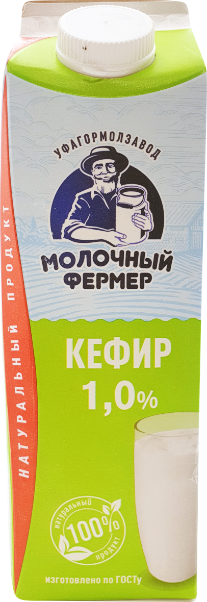 Кефир Молочный Фермер 1,0% пюрпак 950 гр, шт. (М)