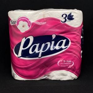 Туалетная бумага PAPIA 3 сл 4 рул, уп