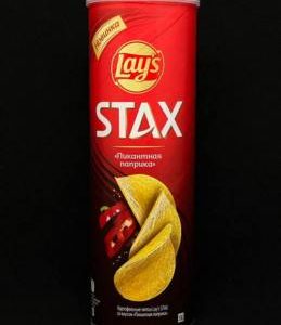 Чипсы LAY'S Стакс Пикантная паприка 140 гр, шт