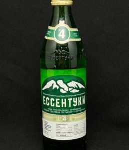 Вода минеральная Ессентуки № 4 винт 0,45 л стекло газиров, цена за шт. (М)