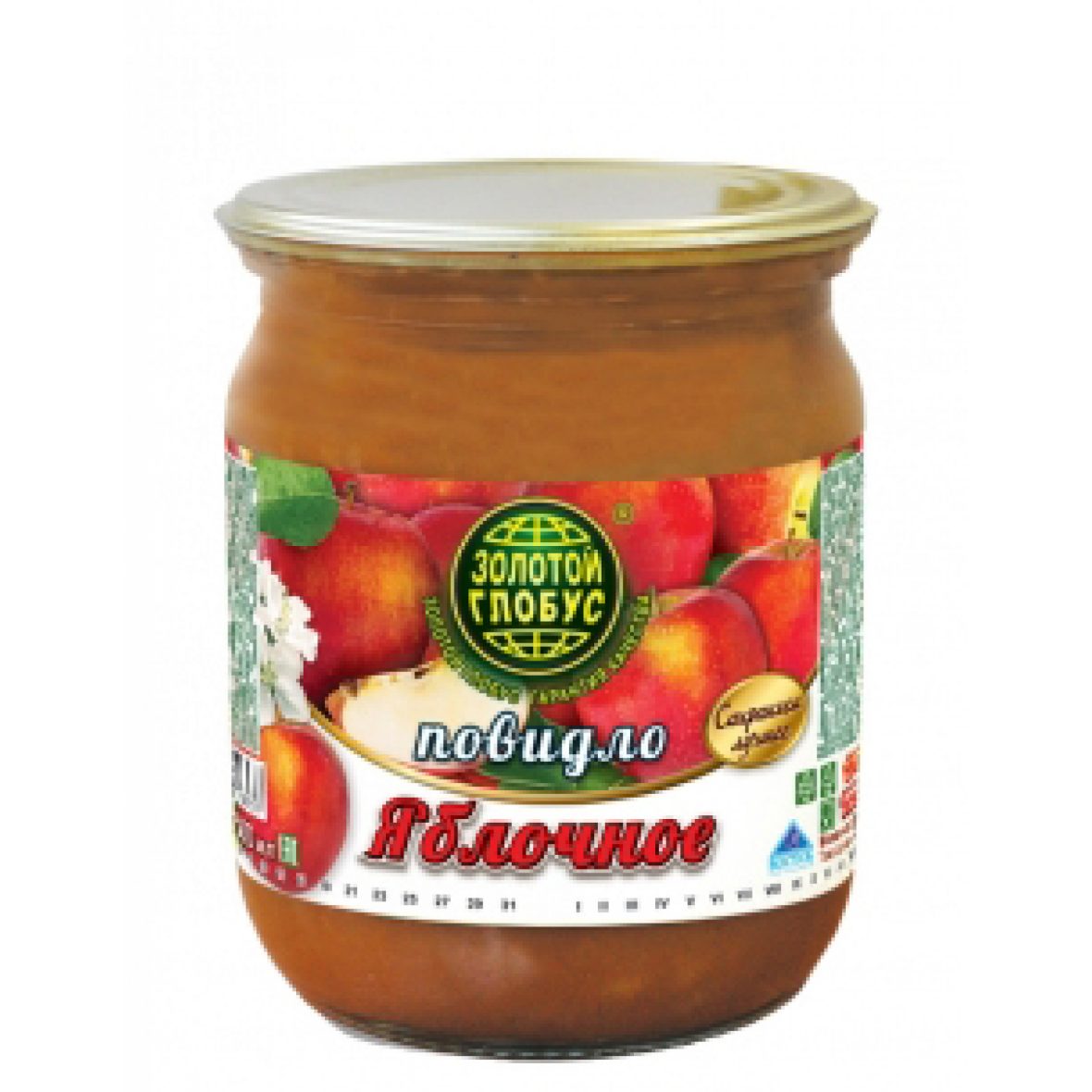 Повидло Зол. Глобус Яблочное Гост, 600 гр, шт.