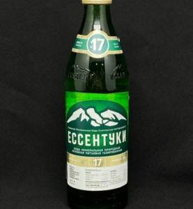 Вода минеральная Ессентуки № 17 винт 0,45 л стекло газиров, цена за шт. (М)