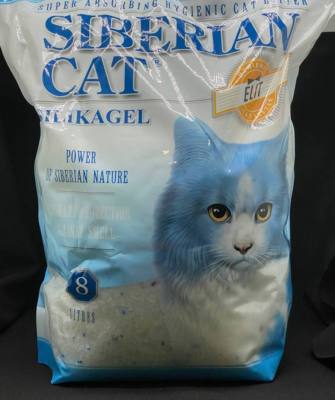 Кошачий наполнитель силикагелевый (с голубыми гранулами), Сибирская кошка 16 л, шт.