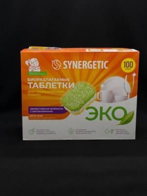 Таблетки для ПММ SYNERGETIC ЭКО 100 шт, шт