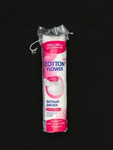 Ватные Диски COTTON FLOWER 100+20 шт, уп