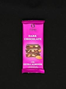 Шоколад OZera горький с миндалем Dark & Extra Almond 90 гр, шт