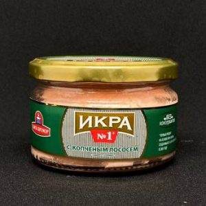 Икра мойвы деликат. с копченым лососем Бремор, 180 гр, шт.