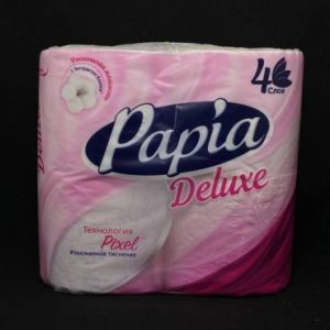 Туалетная бумага PAPIA Deluxe 4 сл 4 рул, уп