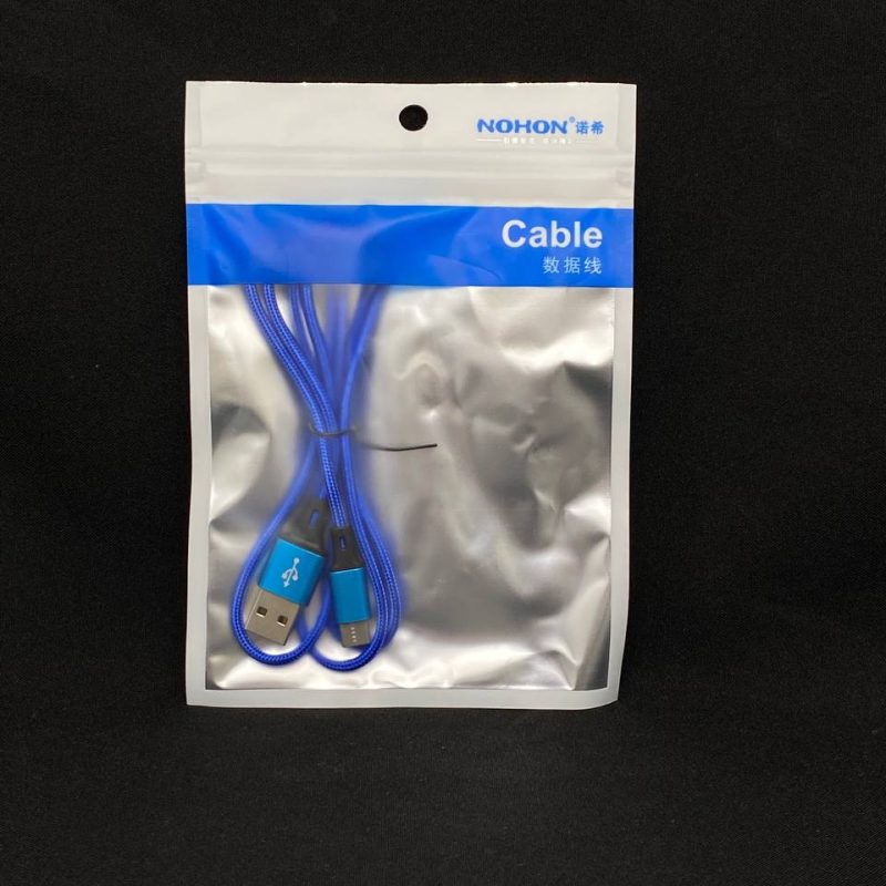 Кабель NOHON USB Type C, синий 1 м, цена за шт.