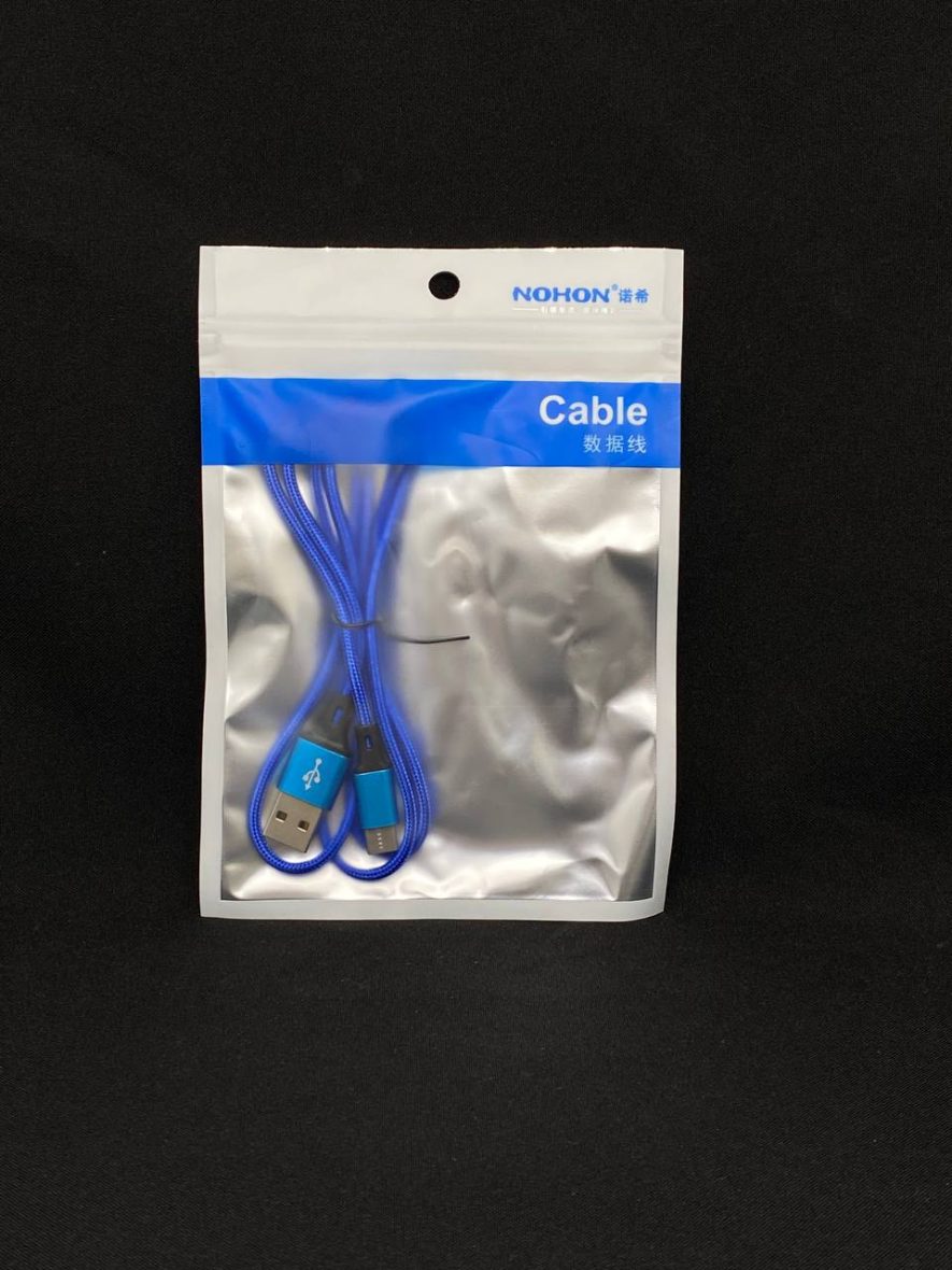 Кабель NOHON USB Type C, синий 1 м, цена за шт.