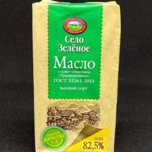 Масло Село Зеленое сливочное 82,5% 175 гр, шт, (М)