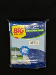 Салфетка из м/ф для стекол и зеркал BIG CITI 10 шт, шт